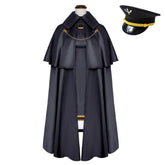 Sajuna Inui Black Lily Dress Cloak Hat Set Outfits Cosplay Costume